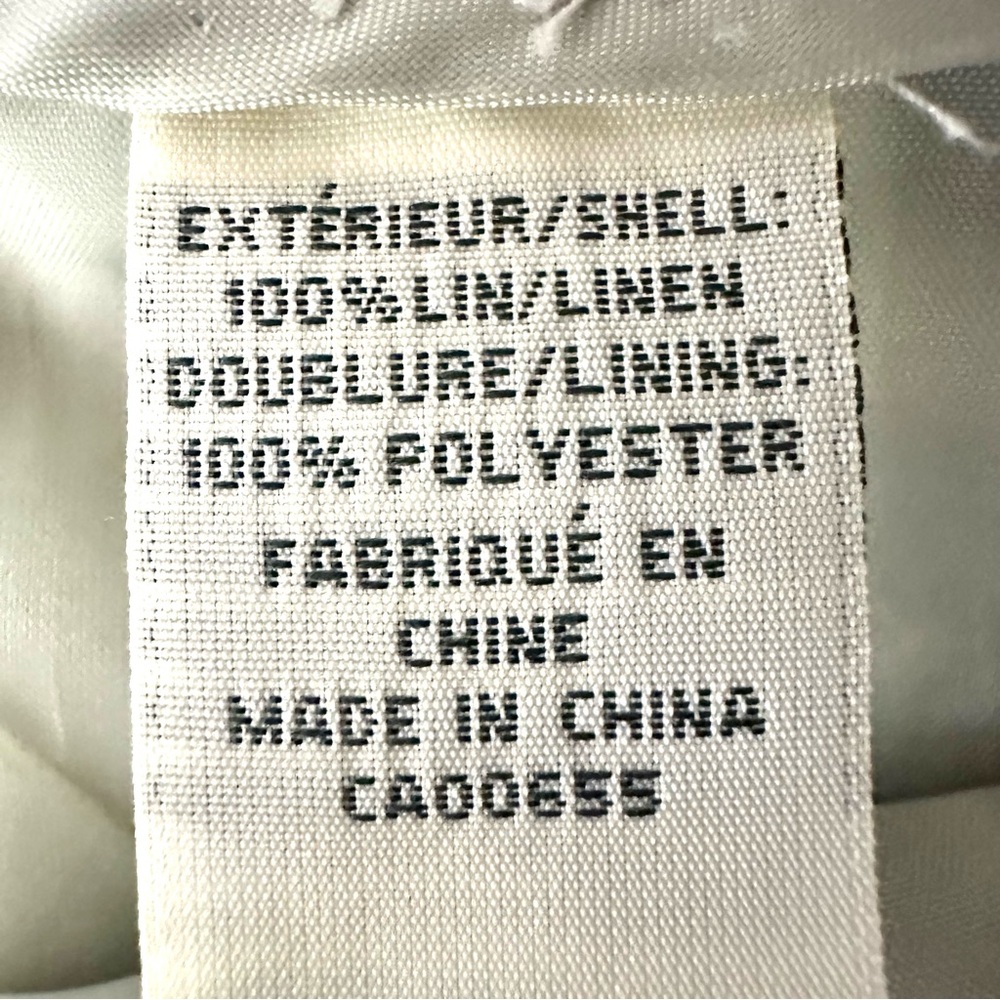 RW&CO Linen Blend A Line Skirt Drawstring Resort Cruise Vacation Neutral Size 6 - Picture 8 of 8